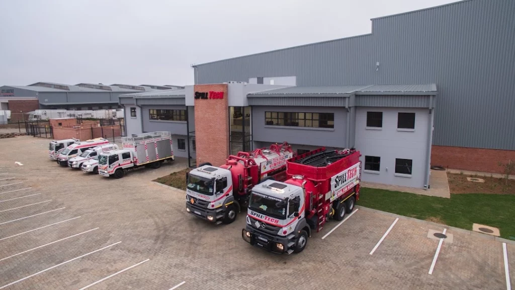 Spill Tech Warehouse with vehicles